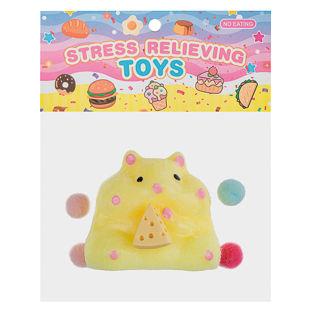 Игрушка Сквиш антистресс "Хомячок", TPR, 14х13х4см, 2 дизайна, арт.№ 297-142