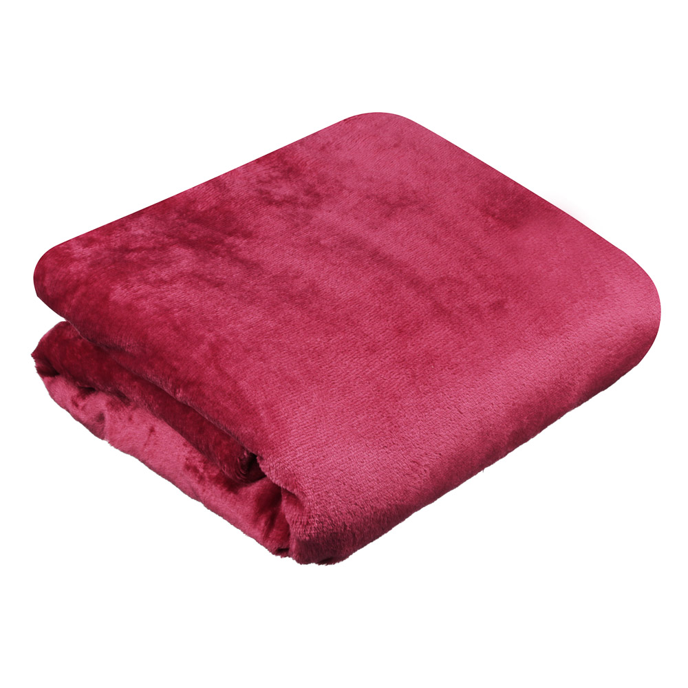 PROVANCE Плед, микрофибра, 180х200см, 180гр/м, "Баланс", ягодный MP, арт.№ 486-107