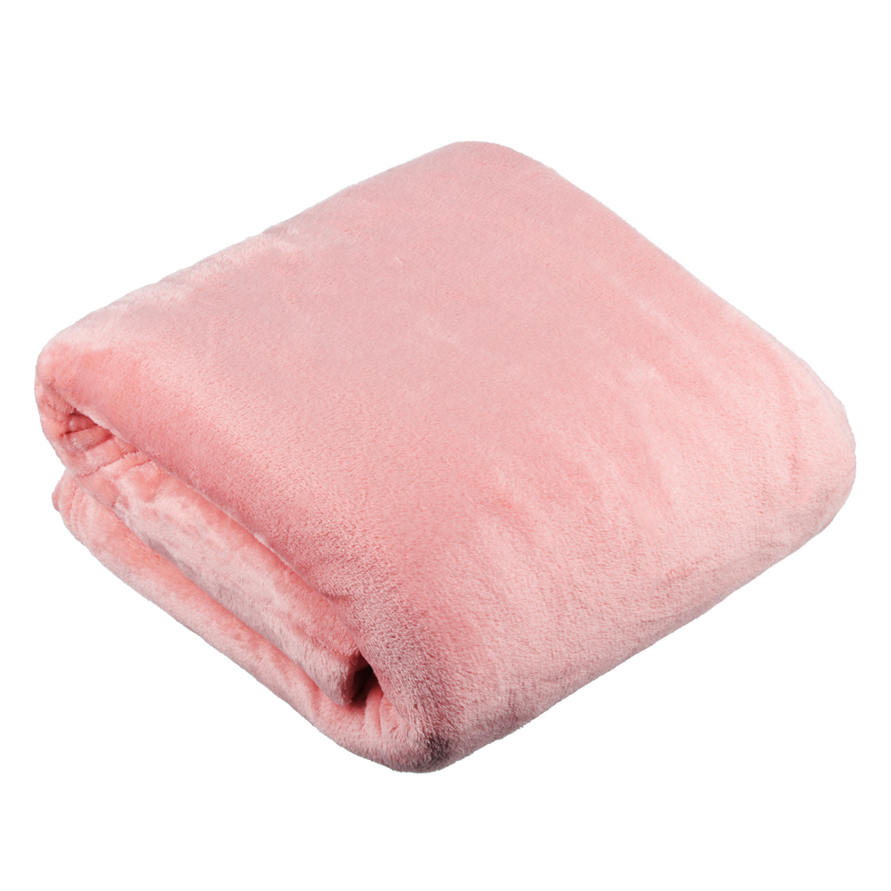 PROVANCE Плед, микрофибра, 180х200см, 230гр/м, "Нежность", персиковый MP, арт.№ 486-109