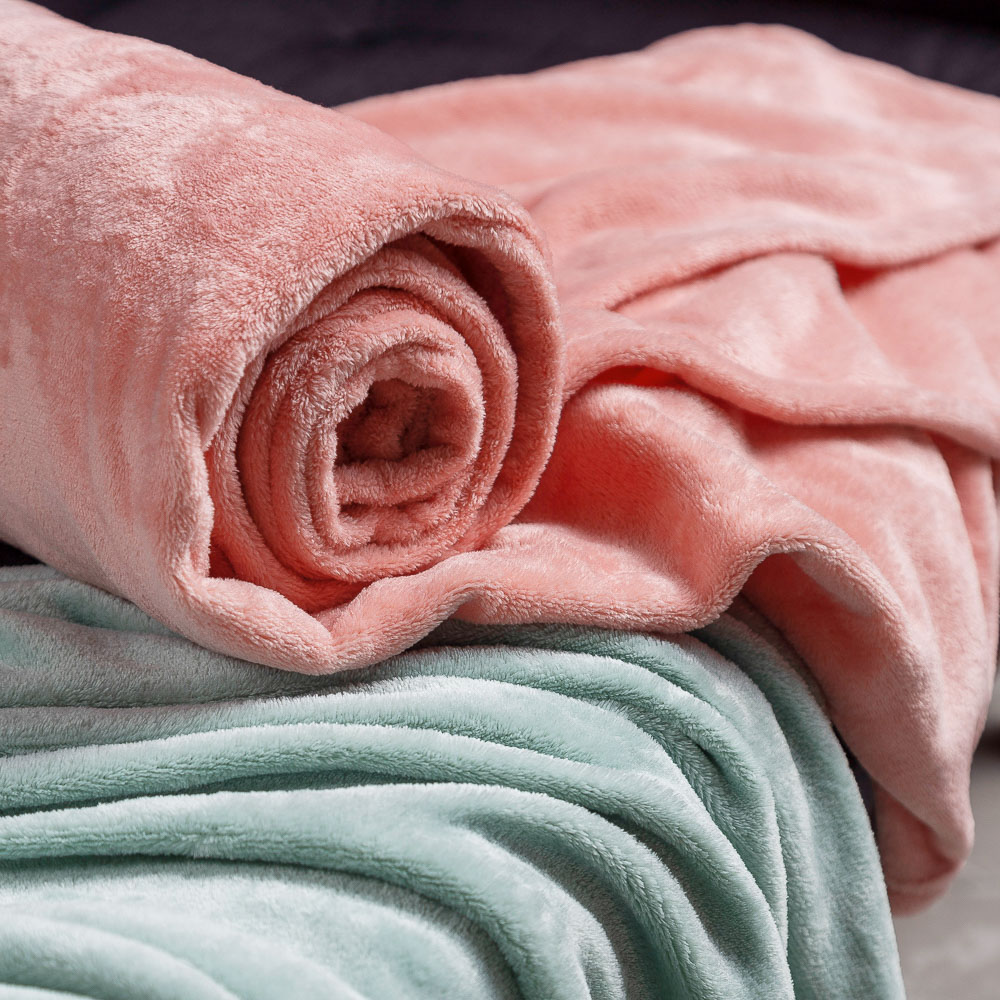 PROVANCE Плед, микрофибра, 180х200см, 230гр/м, "Нежность", персиковый MP, арт.№ 486-109