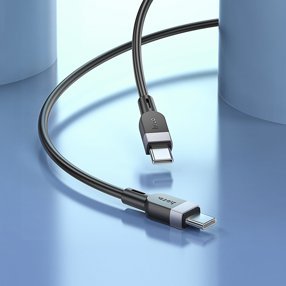 Кабель для зарядки Type C-Type C hoco. модель X109 Energy, 60Вт, 2 м, силикон, черный, арт.№ 931-575