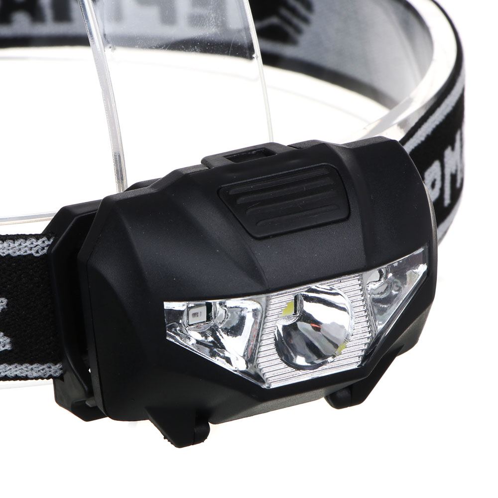 Фонарь налобный тм ЕРМАК, 2 LED+COB, 3 режима, 3хААА, 6х4,6х3,5см, красный свет, арт.№ 221-029