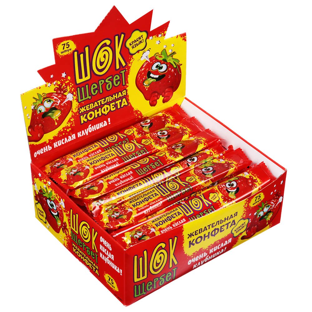 Жевательная конфета ШОК Щербет, в ассортименте, 20 г., арт.№ 347-155