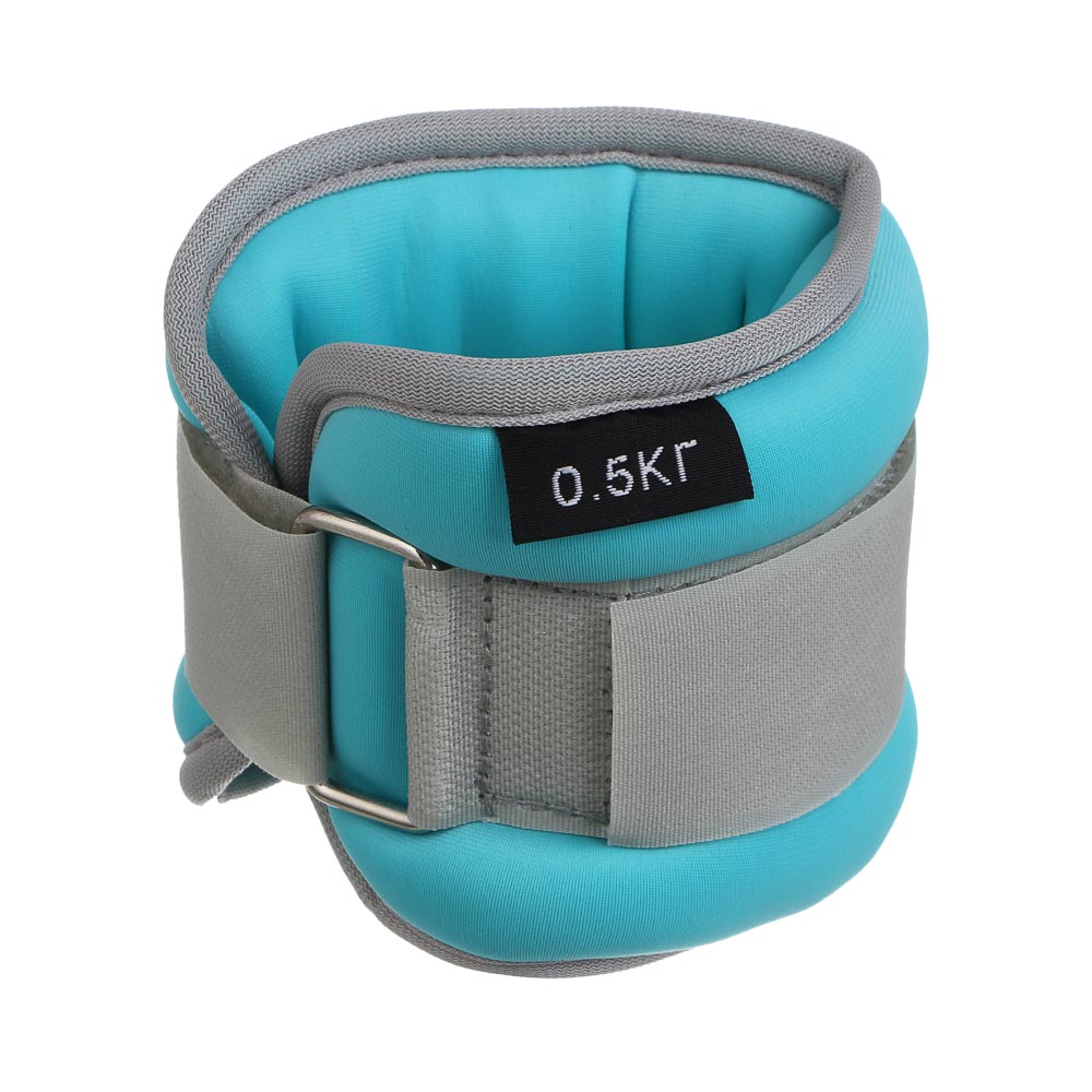 Утяжелители для ног и рук, 2шт по 0,5кг тм BY SPORT, 27x9см, неопрен, металлическая стружка, арт.№ 155-002