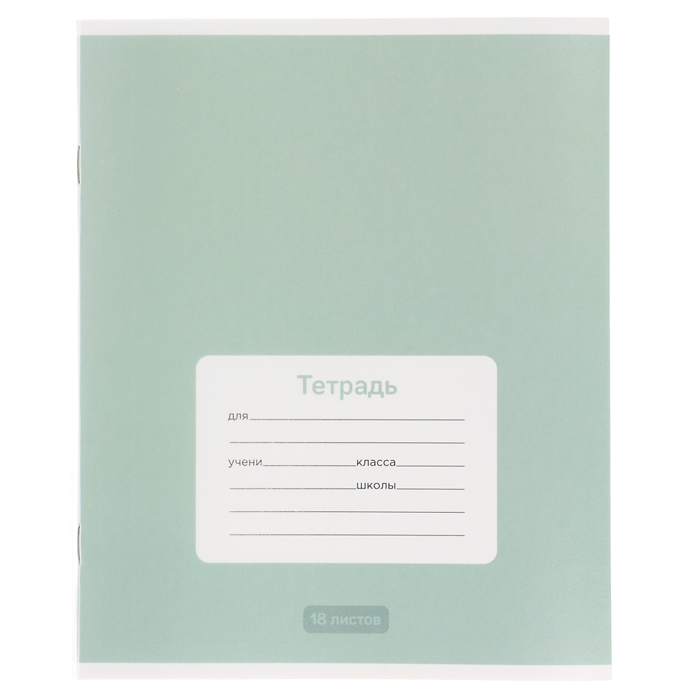 Тетрадь школьная 18 листов в клетку ClipStudio, БЕЛЫЕ ЛИСТЫ, скрепка, обл. пластик, арт.№ 579-033