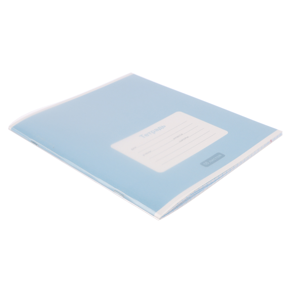 Тетрадь школьная 18 листов в клетку ClipStudio, БЕЛЫЕ ЛИСТЫ, скрепка, обл. пластик, арт.№ 579-033