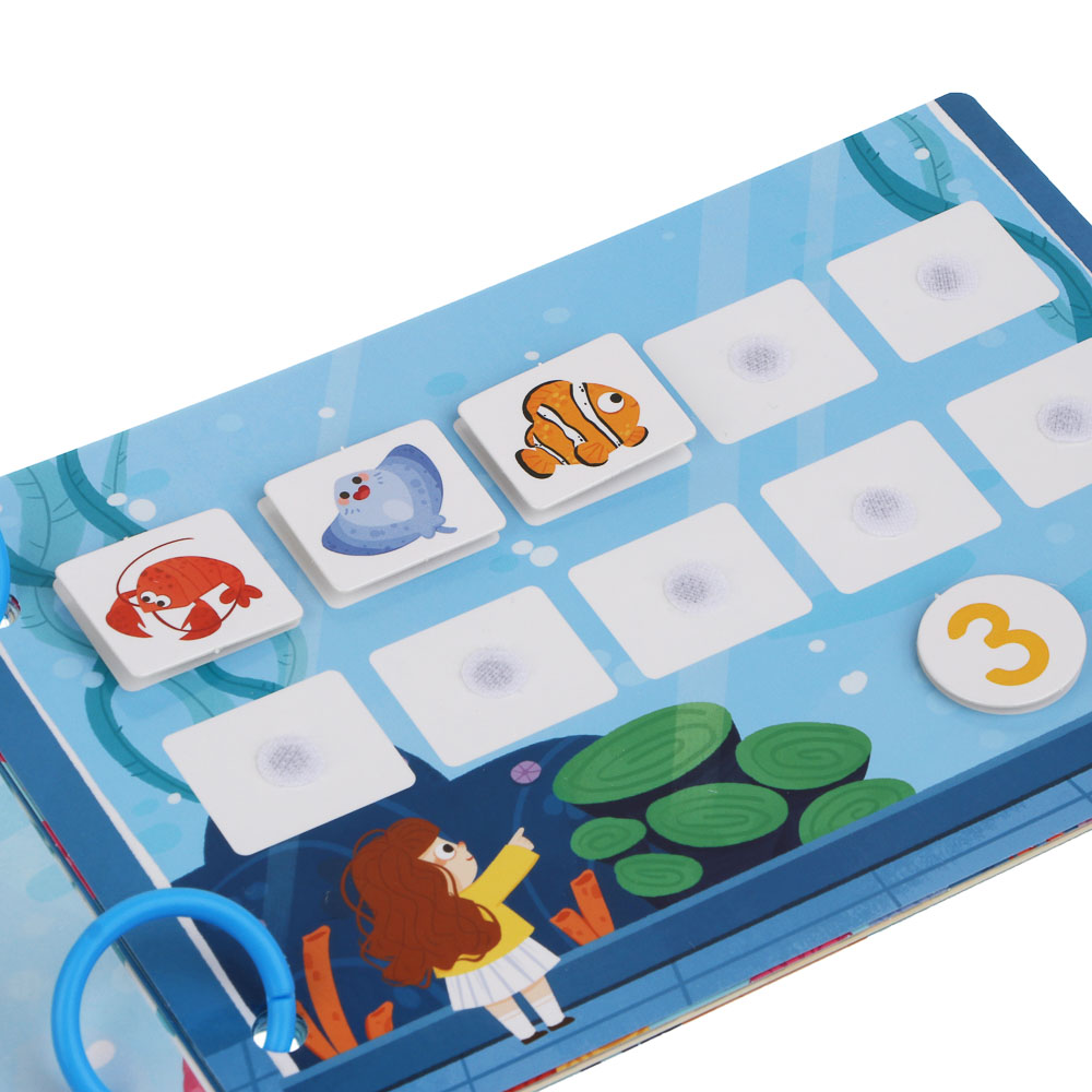 Развивающие карточки на липучках "Обо всем на свете", картон, 21х14,5х1,5cм, 3 дизайна, арт.№ 889-100