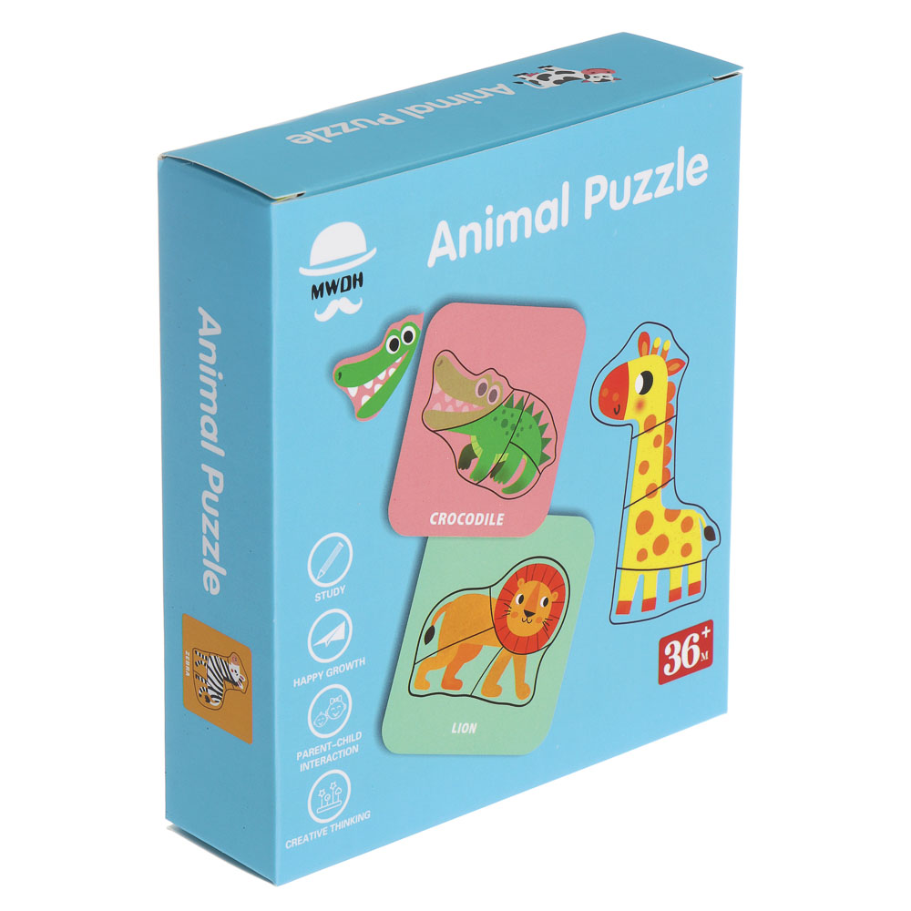 Набор развивающих пазлов, 10 карточек, 14х13,5х3,5см, арт.№ 262-554