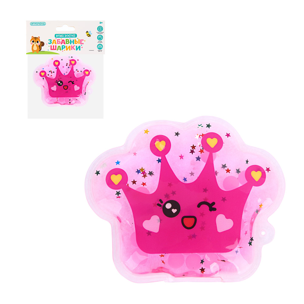 Игрушка антистресс для малышей "Забавные шарики", ИГРОЛЕНД, PVC, TPR, 18,5х15см, 6 дизайнов, арт.№ 295-304