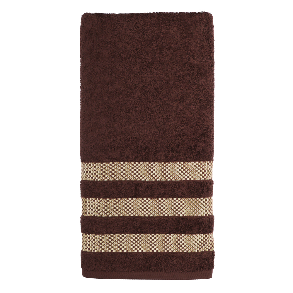 Полотенце махровое 70х130 см PROVANCE Кантри, 100% хлопок, 450 г/м2, коричневый, арт.№ 484-197