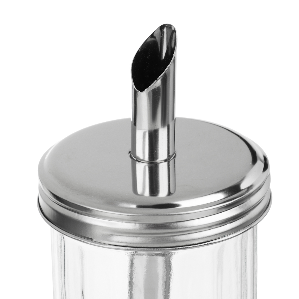 Сахарница с дозатором стекло 7,6x16см 350мл, нерж.сталь, арт.№ 828-338