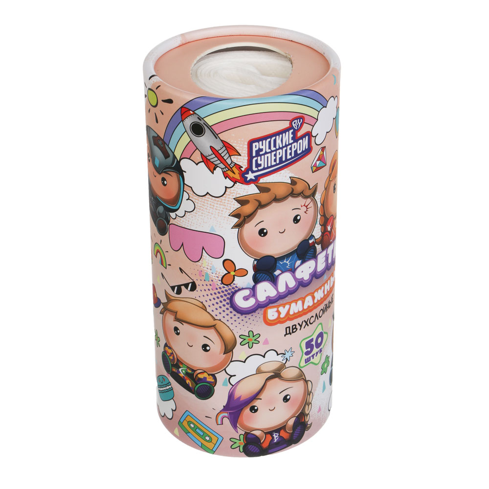 BY Русские Супергерои Салфетки 2 слоя, 50л, 13x18см, арт.№ 912-029