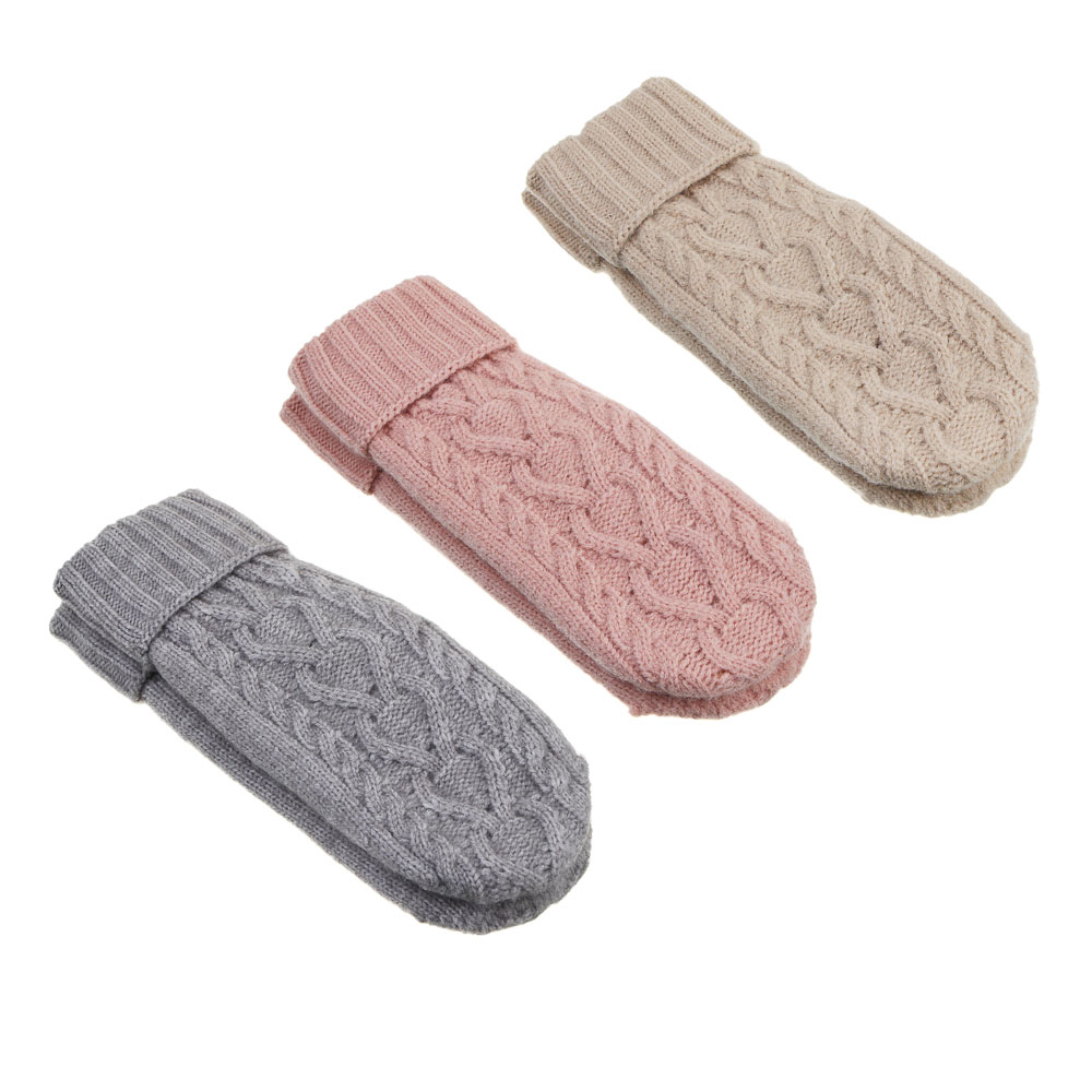 GALANTE Варежки женские, р.18-20, 30% полиамид, 30% акрил, 40% полиэстер, цвета в ас-те, ОЗ25-11, арт.№ 363-427