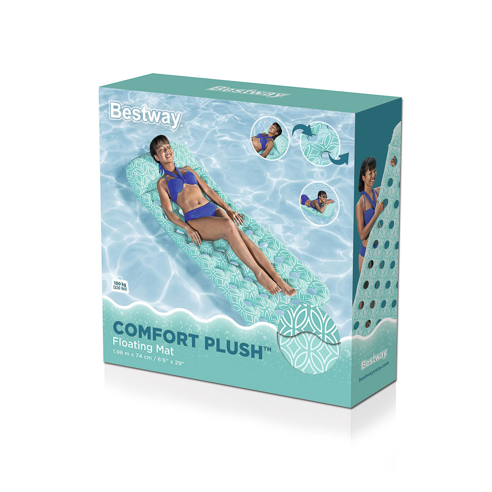 BESTWAY Надувной матрас COMFORT PLUSH, 198x74см, 43550, арт.№ 036-103