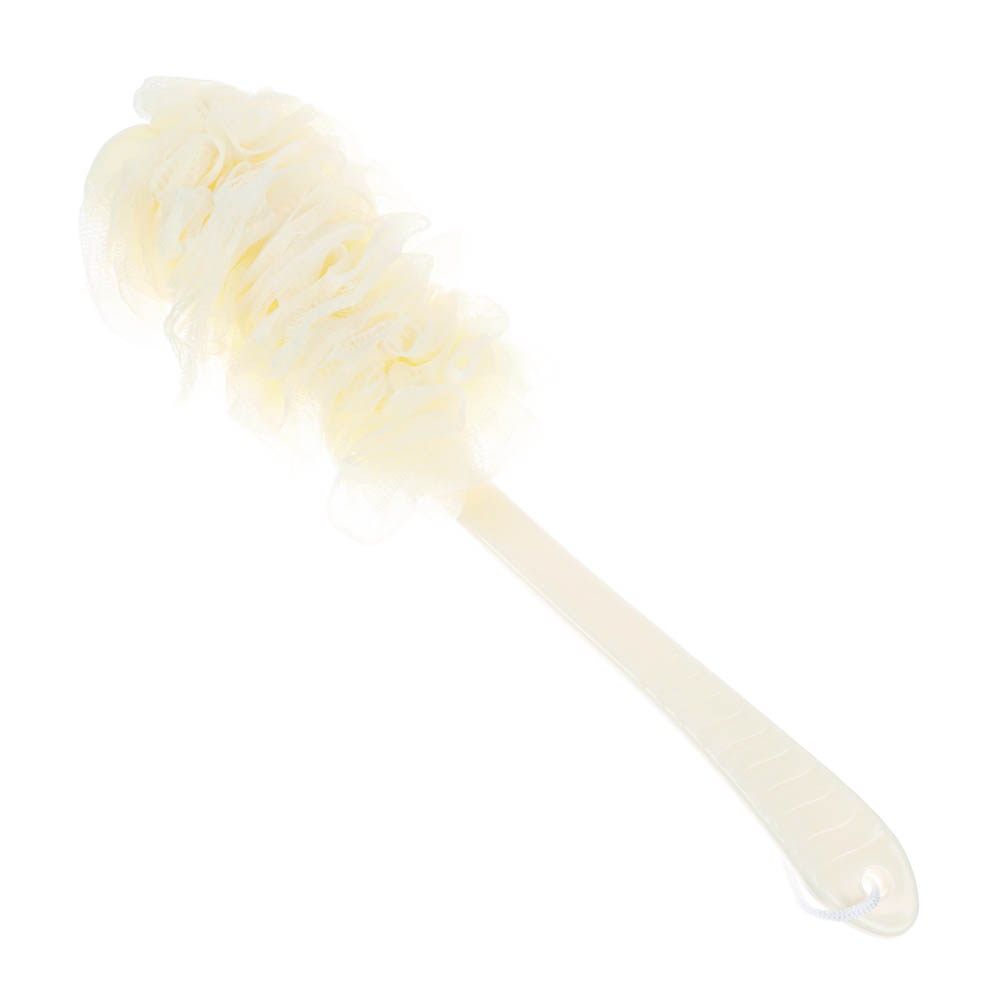 Мочалка банная тм ЮL с массажным эффектом с ручкой, полиэтилен, пластик, 41,5см, 3 цвета, МС24-05, арт.№ 361-149