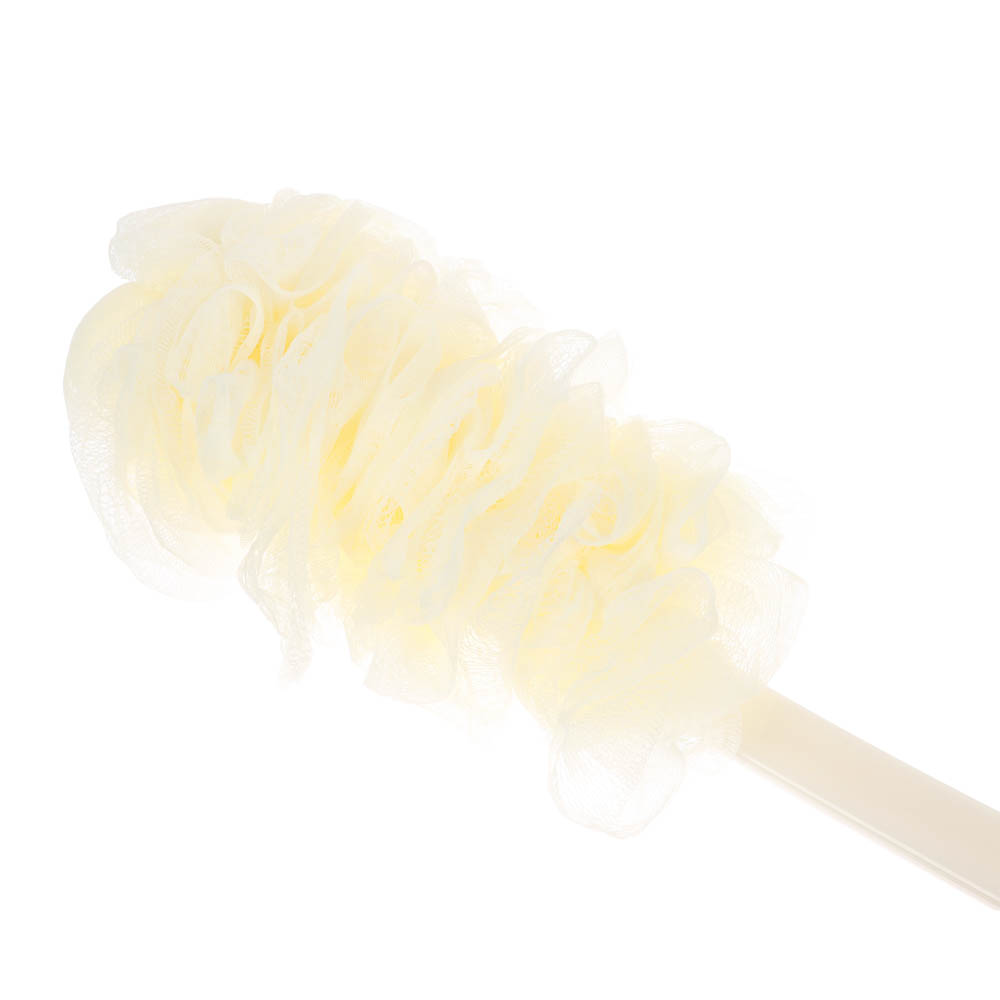 Мочалка банная тм ЮL с массажным эффектом с ручкой, полиэтилен, пластик, 41,5см, 3 цвета, МС24-05, арт.№ 361-149