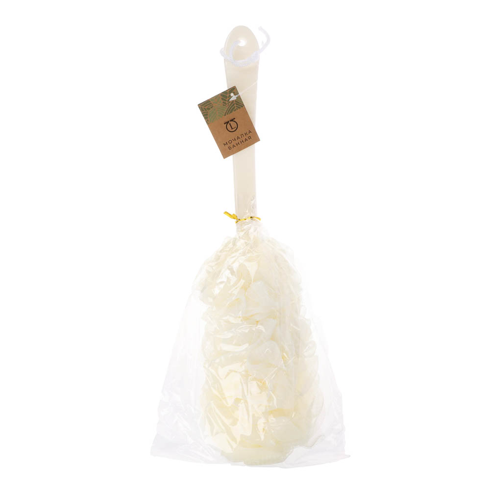 Мочалка банная тм ЮL с массажным эффектом с ручкой, полиэтилен, пластик, 41,5см, 3 цвета, МС24-05, арт.№ 361-149