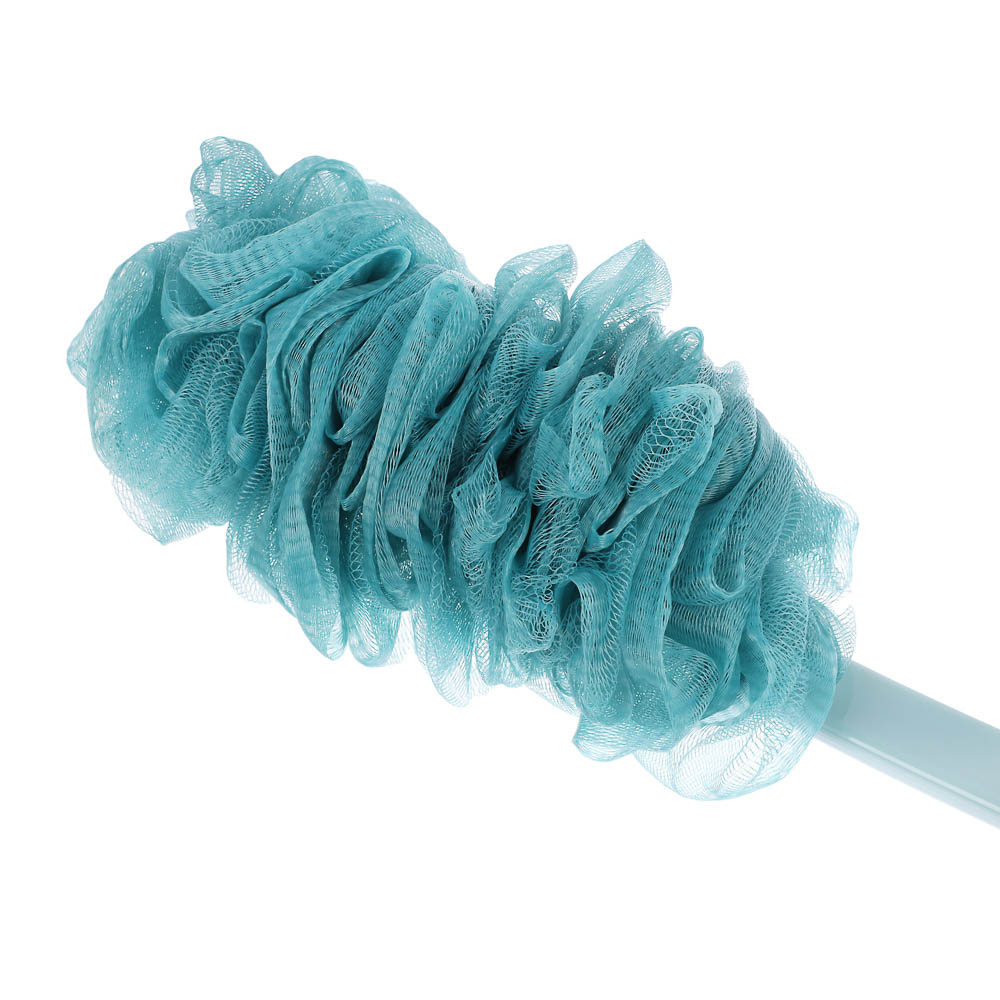 Мочалка банная тм ЮL с массажным эффектом с ручкой, полиэтилен, пластик, 41,5см, 3 цвета, МС24-05, арт.№ 361-149