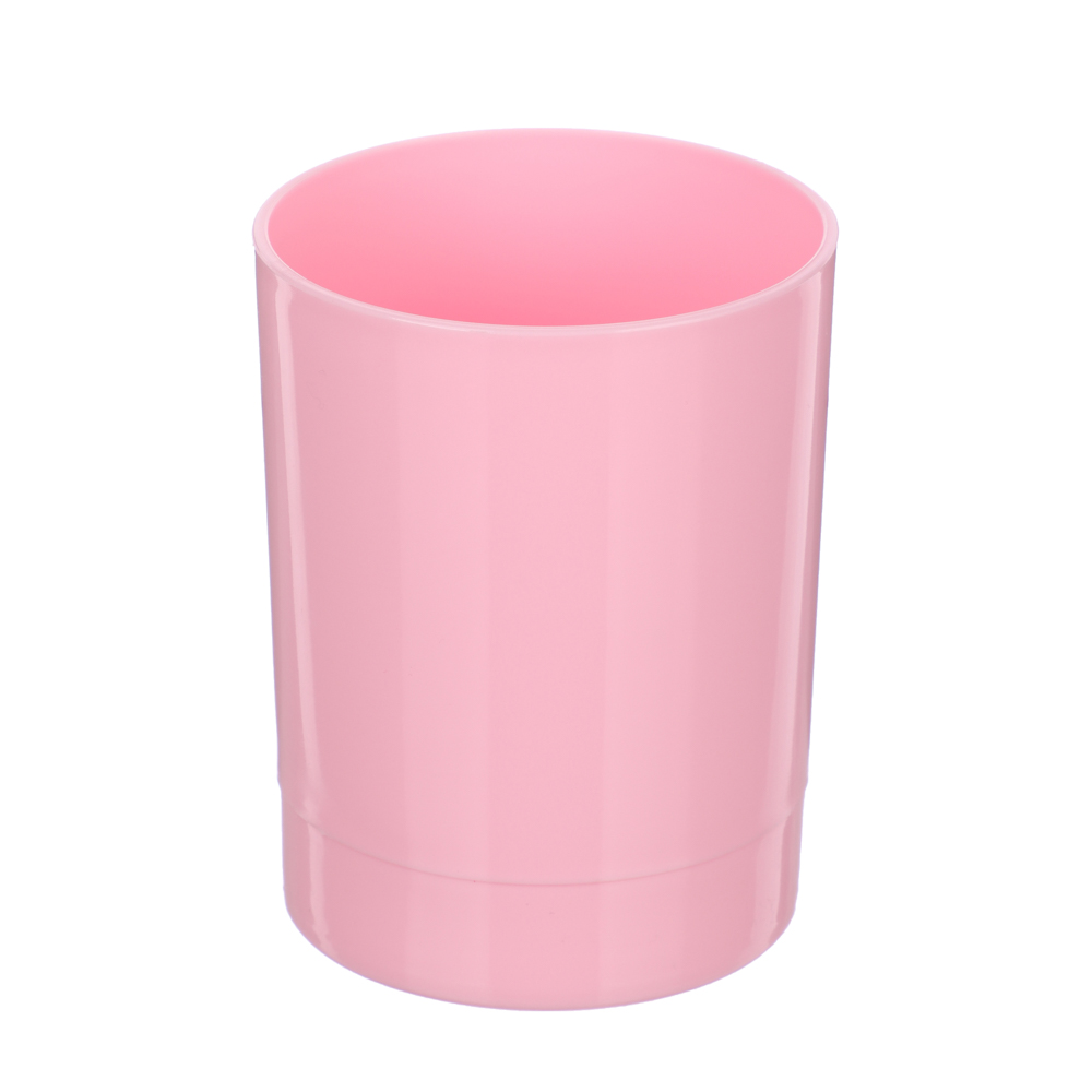 Подставка-стакан для ручек и карандашей, пластик, ассорти 6 цветов, арт.№ 595-019