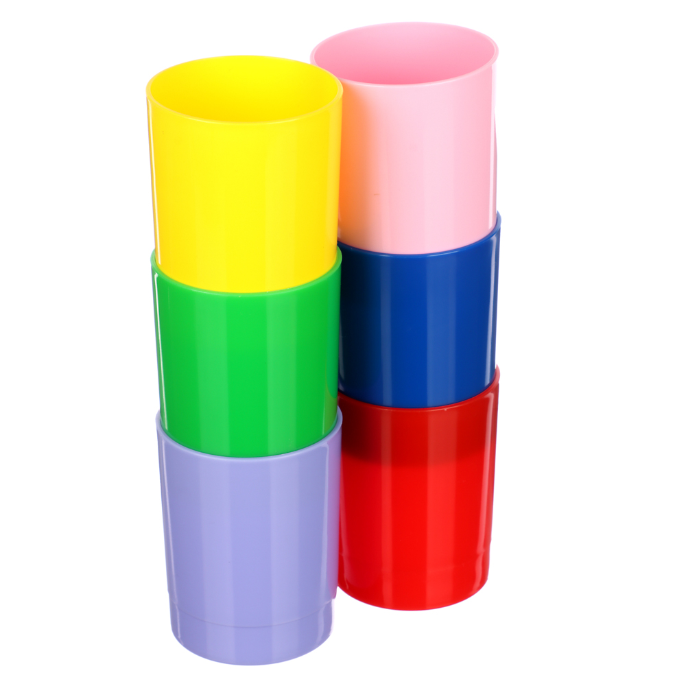 Подставка-стакан для ручек и карандашей, пластик, ассорти 6 цветов, арт.№ 595-019