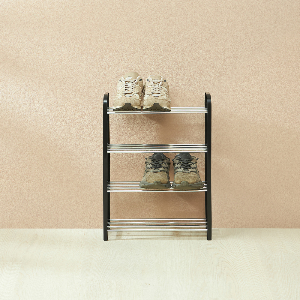 Этажерка для обуви тм VETTA, 4 яруса, 42х19х59 см, металл, пластик, арт.№ 465-237