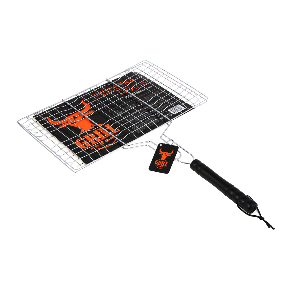 Решётка-гриль хром. тм GRILLBOOM, 45х(33x20)см, арт.№ 104-029