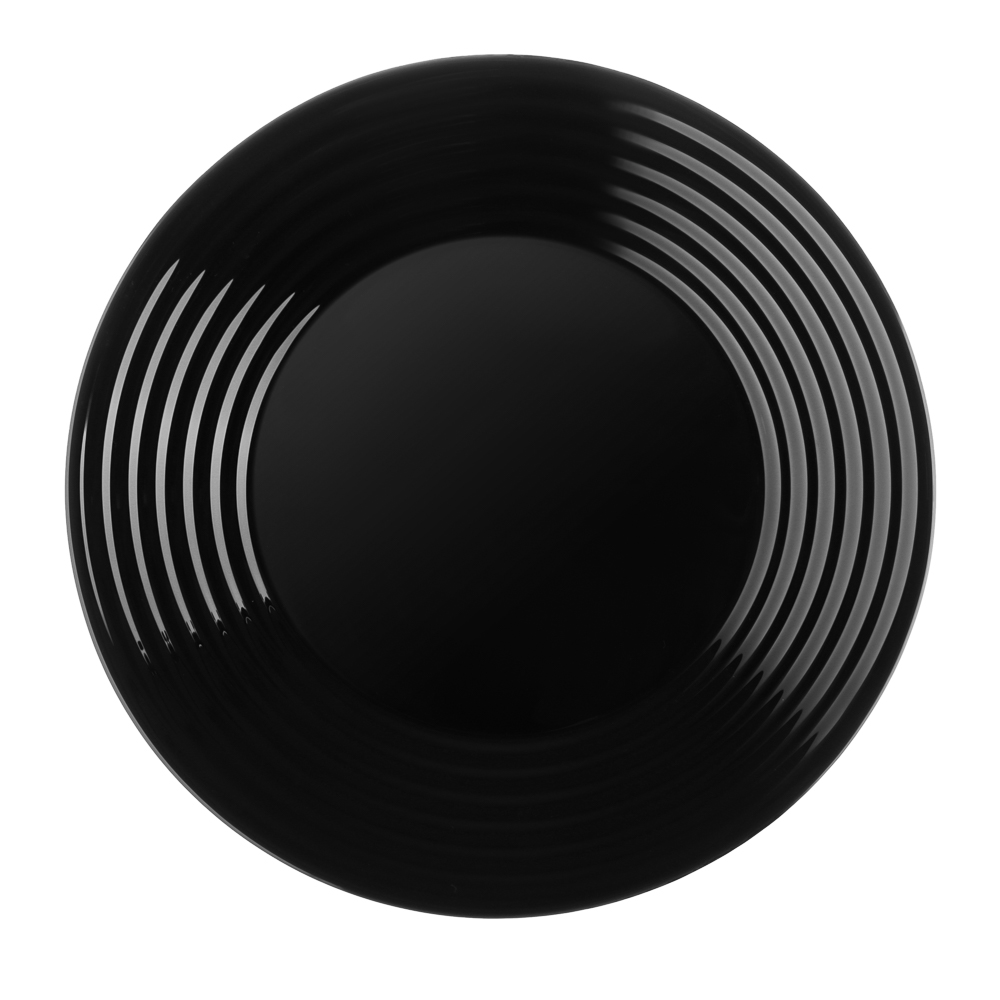 MILLIMI Бароло Тарелка обеденная 24см черная опаловое стекло, арт.№ 818-369