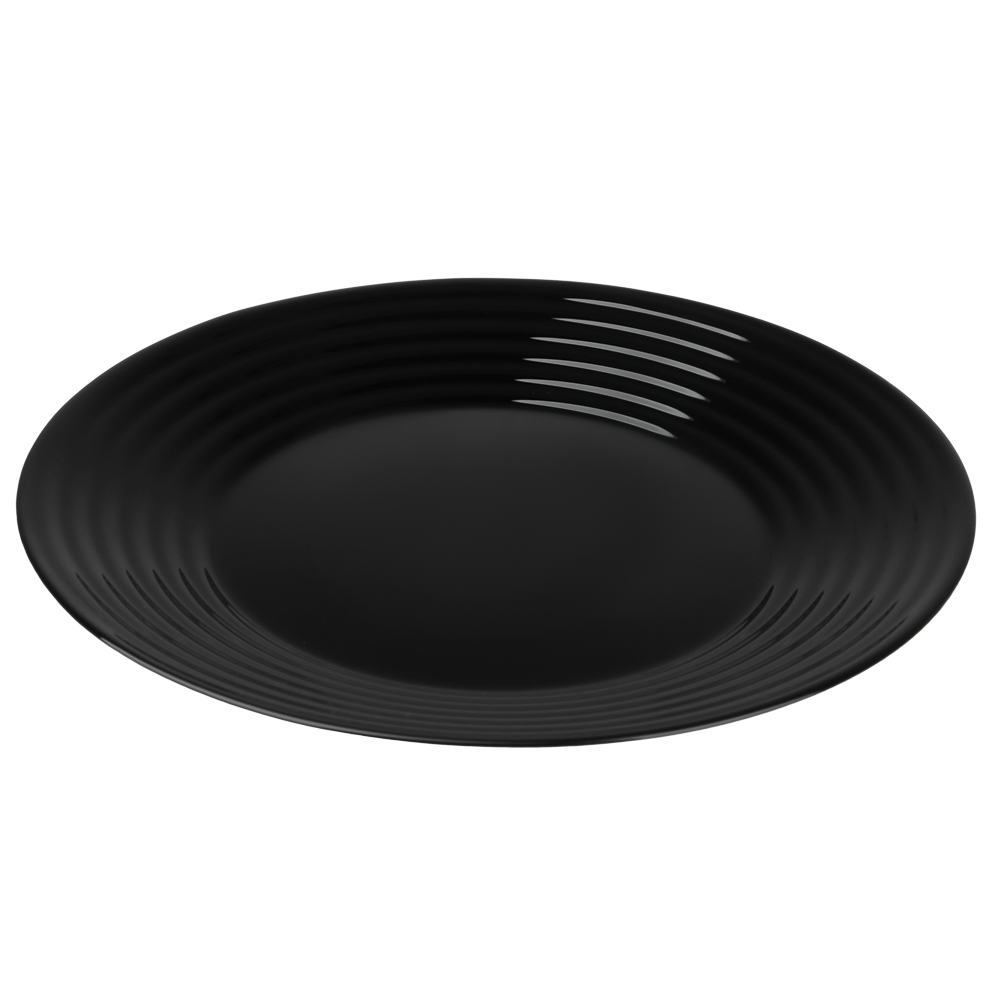 MILLIMI Бароло Тарелка обеденная 24см черная опаловое стекло, арт.№ 818-369