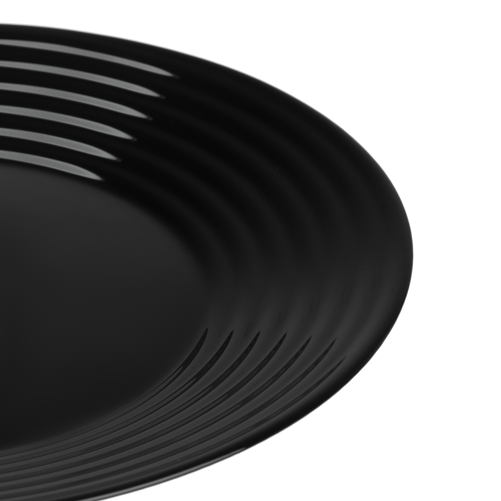MILLIMI Бароло Тарелка обеденная 24см черная опаловое стекло, арт.№ 818-369