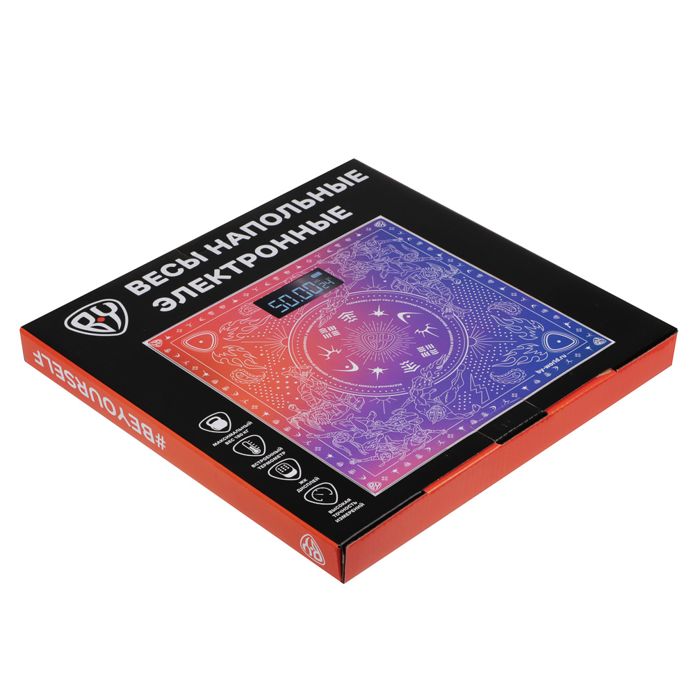 BY Весы напольные электронные LIMITED EDITION, ЖК-дисплей, макс. нагр. до 180кг, 28х28х0,5см, арт.№ 252-051