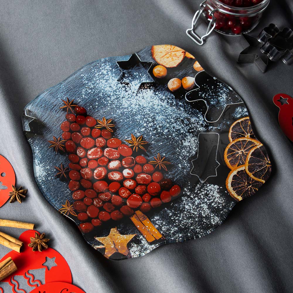 Ягодное ассорти Блюдо квадратное, 25см, стекло, арт.№ 820-792