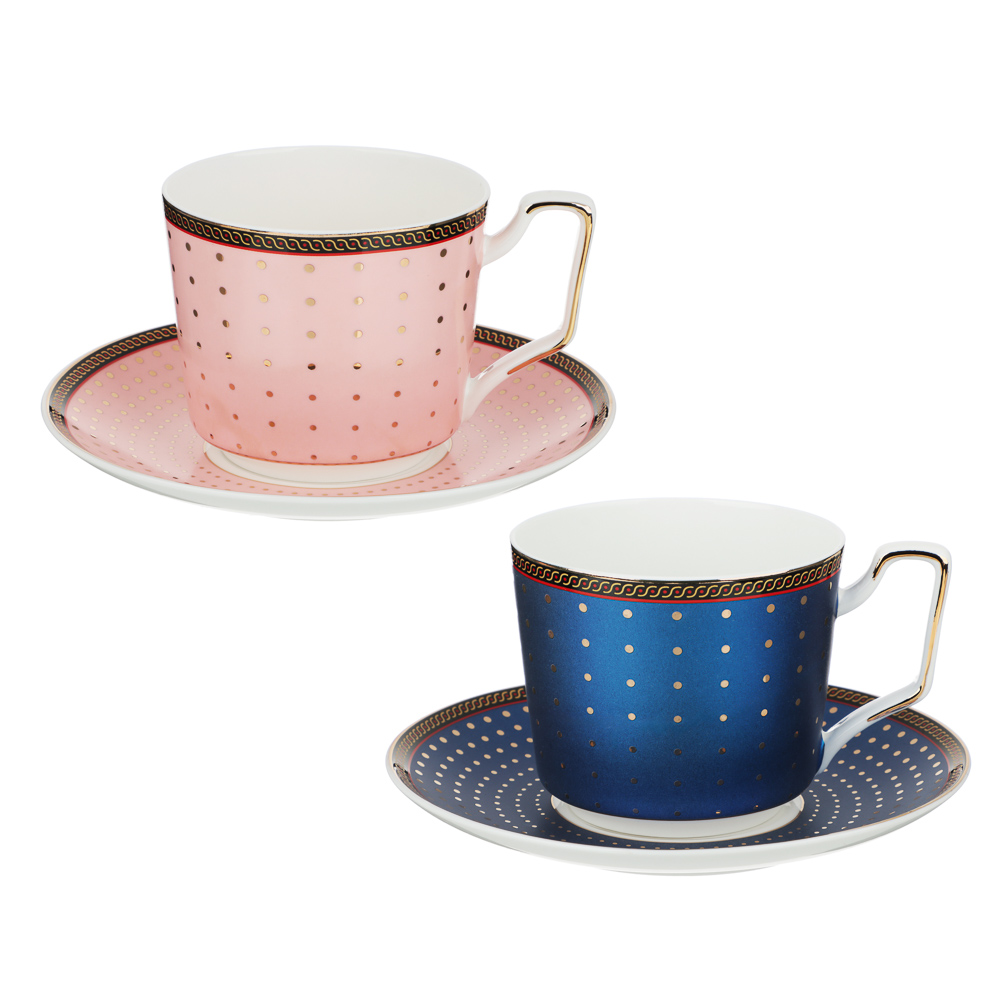 MILLIMI Твинс Набор чайный 2 пр., 300мл, 15см, костяной фарфор, микс 2 цвета, арт.№ 802-428