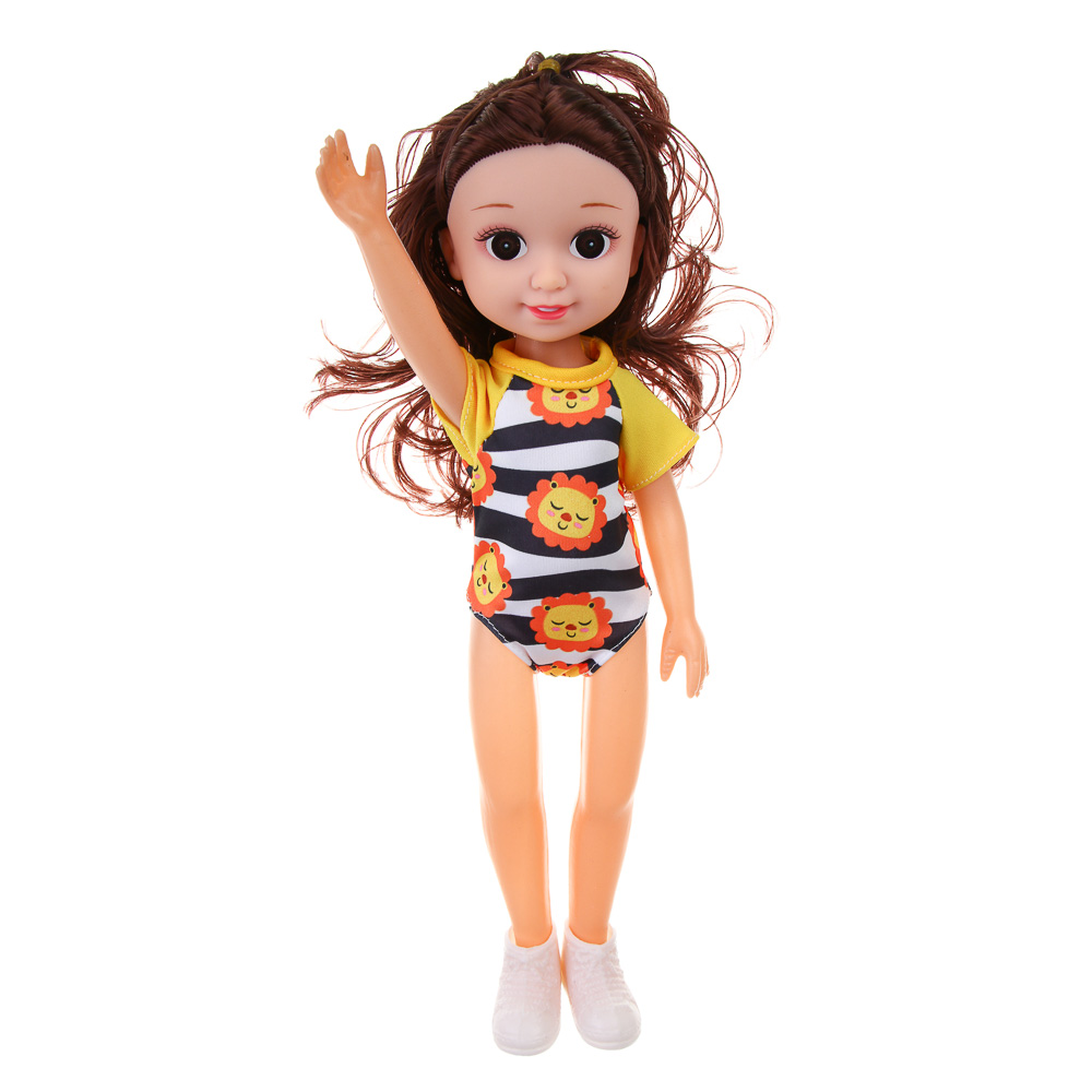 ИГРОЛЕНД Кукла 35 см с акс. "На пляж", PVC, PP, 20х6,2х34 см, 3 дизайна, арт.№ 436-124