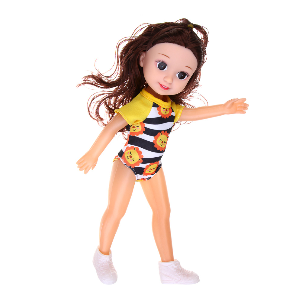 ИГРОЛЕНД Кукла 35 см с акс. "На пляж", PVC, PP, 20х6,2х34 см, 3 дизайна, арт.№ 436-124