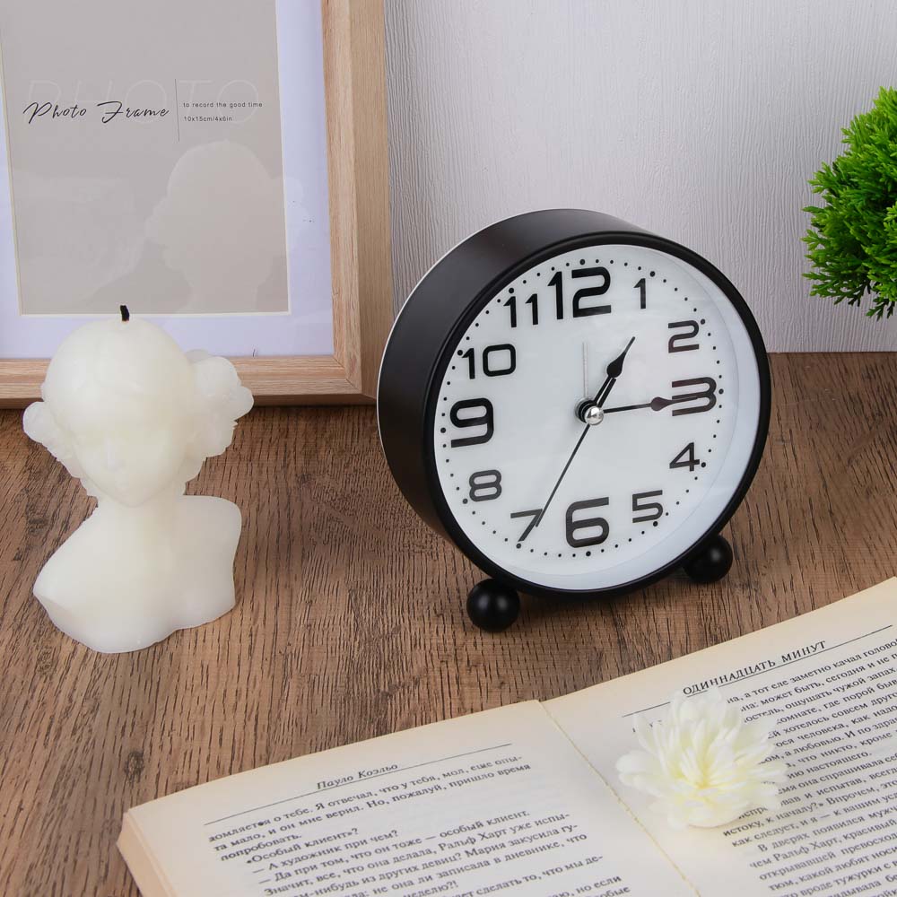 LADECOR CHRONO Будильник, 11x4,2x11см, 1xАА, металл, арт.2, арт.№ 529-034