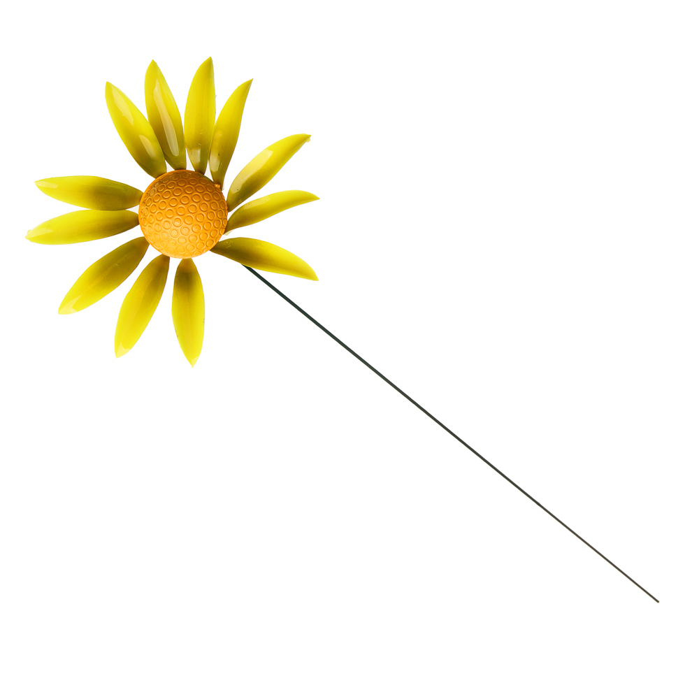 INBLOOM Фигурка на стержне Ромашка 19х2,5х71см, металл, пластик, арт.№ 153-005