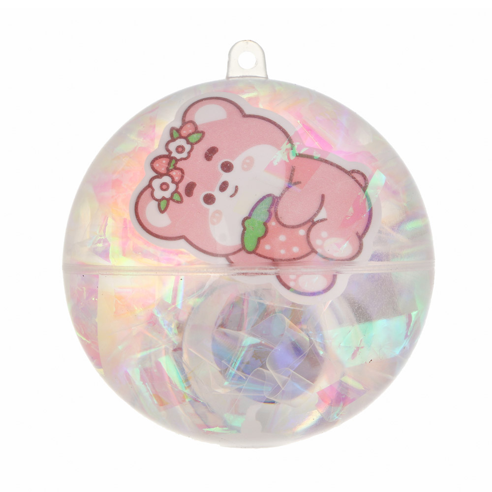 Игрушка мяч с блестками, каучук, PP, вода, d6,5см, 3хLR1130, 6 дизайнов, арт.№ 295-312