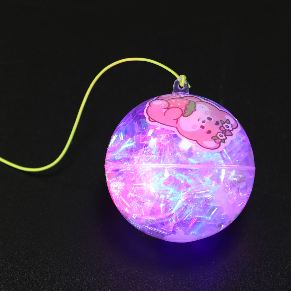 Игрушка мяч с блестками, каучук, PP, вода, d6,5см, 3хLR1130, 6 дизайнов, арт.№ 295-312