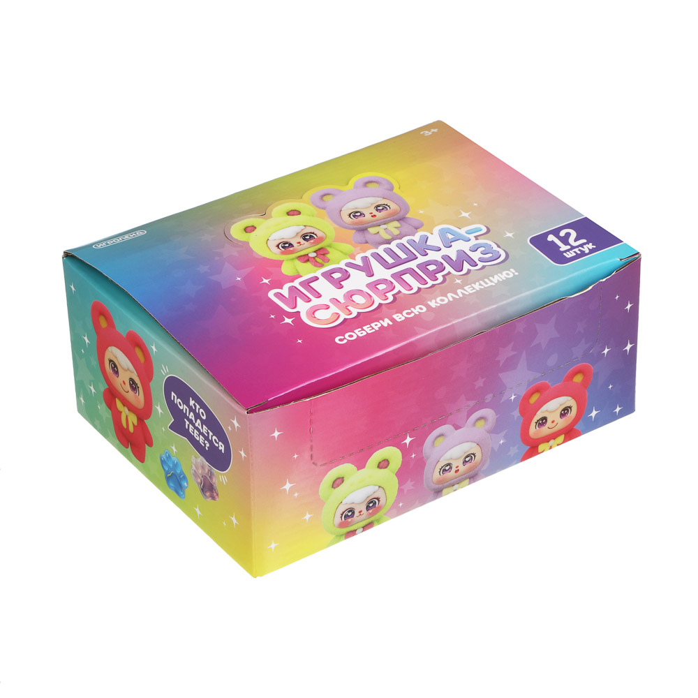 Игрушка сюрприз ИГРОЛЕНД, полистоун, TPR, флок, 10,5х14см, 9 дизайнов, арт.№ 274-301