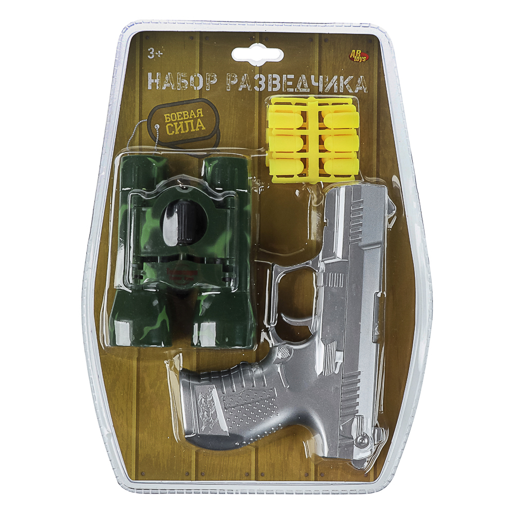 Набор "Боевая сила" Abtoys, пистолет, бинокль, 12 пуль, арт.№ 261-830