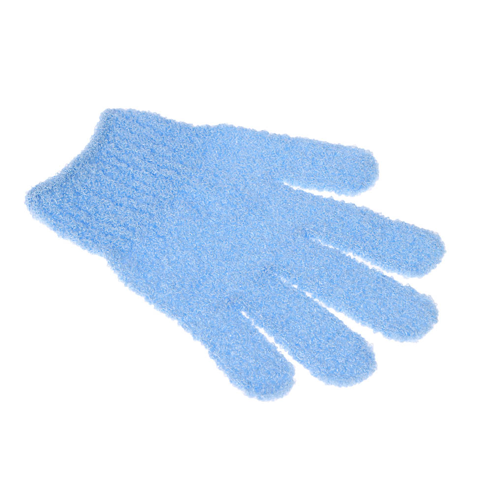 Мочалка перчатка тм ЮL с отшелушивающим эффектом, полиэстер, 18см, 5 цветов, МС24-06, арт.№ 361-150