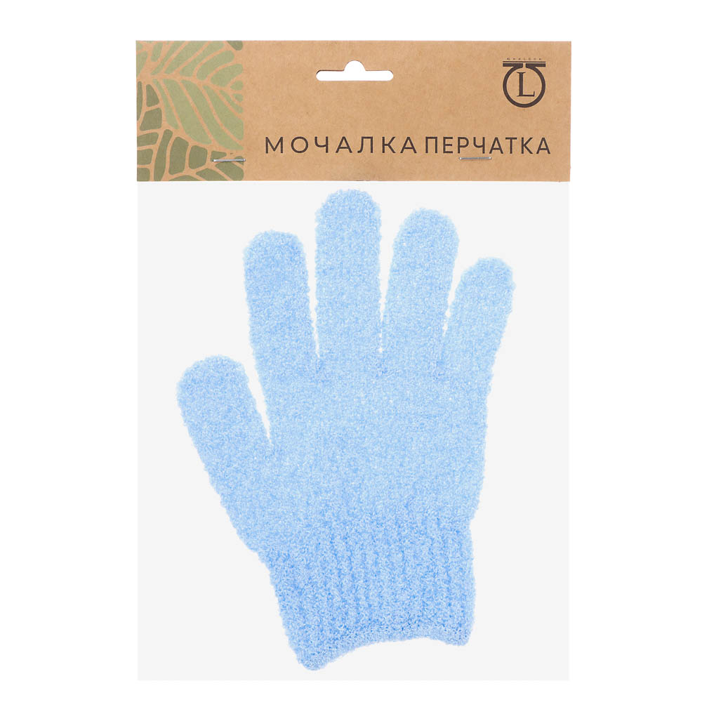 Мочалка перчатка тм ЮL с отшелушивающим эффектом, полиэстер, 18см, 5 цветов, МС24-06, арт.№ 361-150