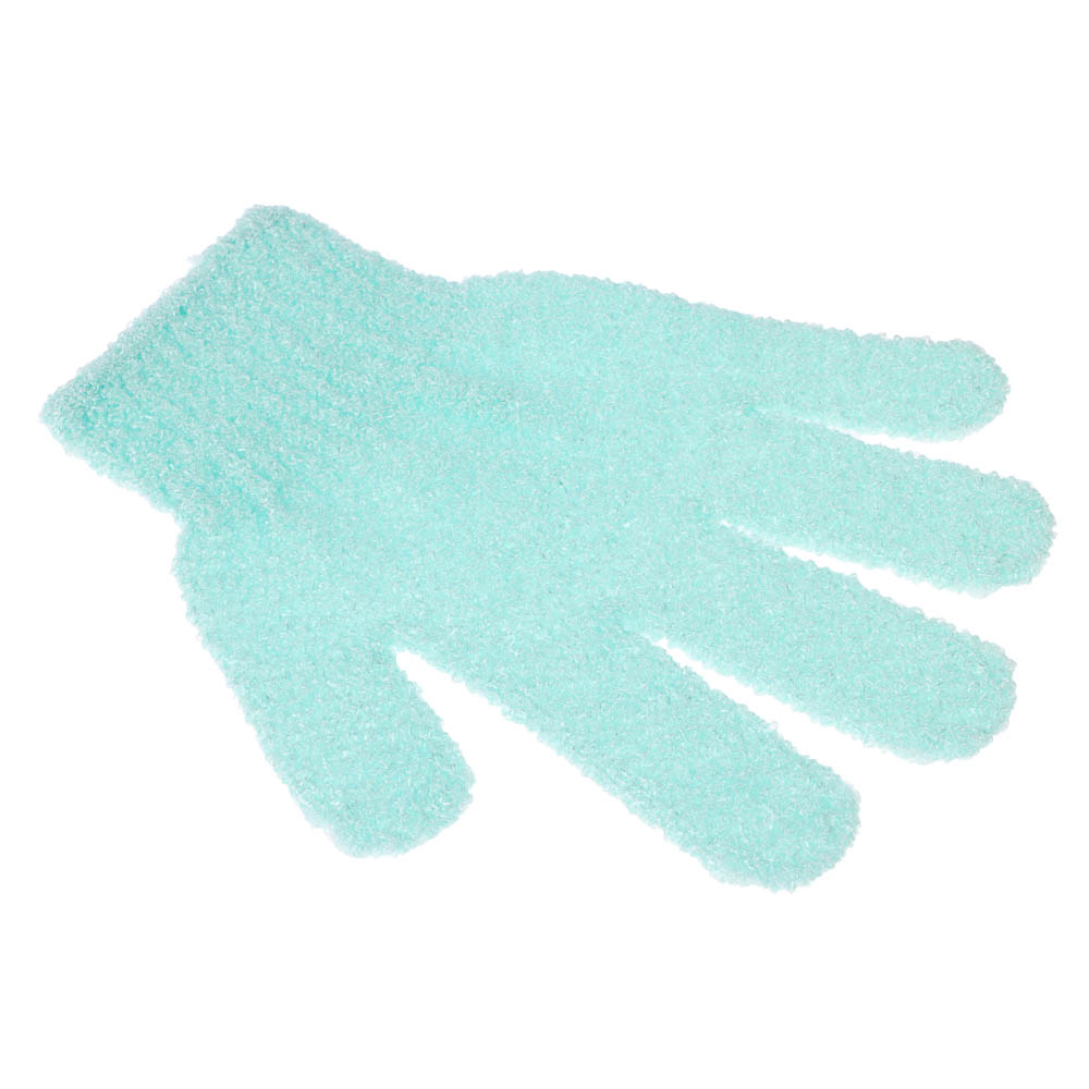 Мочалка перчатка тм ЮL с отшелушивающим эффектом, полиэстер, 18см, 5 цветов, МС24-06, арт.№ 361-150