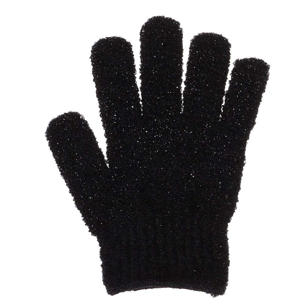 Мочалка перчатка тм ЮL с отшелушивающим эффектом, полиэстер, 18см, 5 цветов, МС24-06, арт.№ 361-150