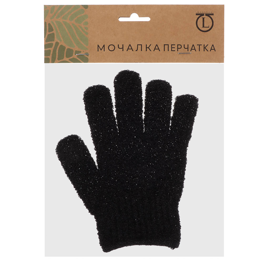 Мочалка перчатка тм ЮL с отшелушивающим эффектом, полиэстер, 18см, 5 цветов, МС24-06, арт.№ 361-150