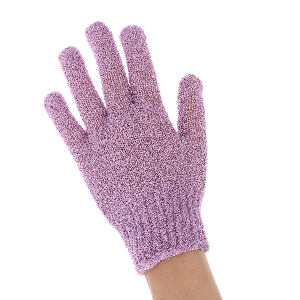 Мочалка перчатка тм ЮL с отшелушивающим эффектом, полиэстер, 18см, 5 цветов, МС24-06, арт.№ 361-150