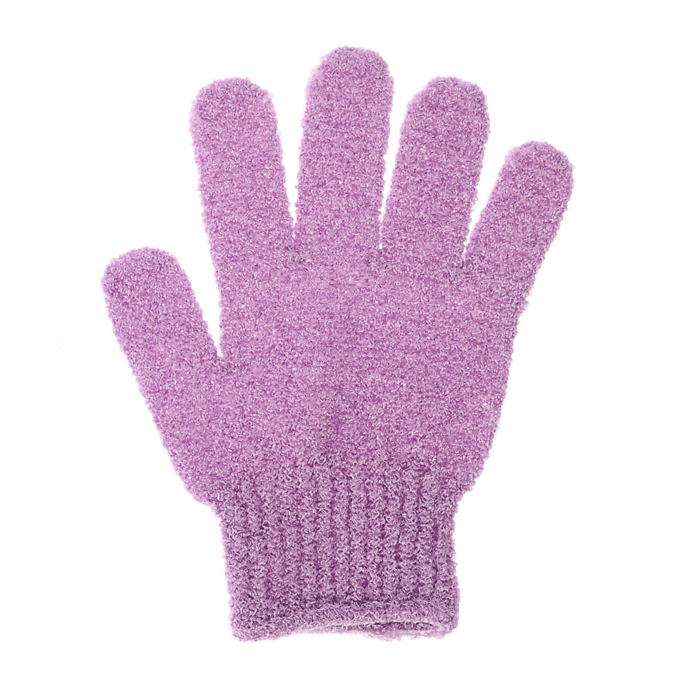 Мочалка перчатка тм ЮL с отшелушивающим эффектом, полиэстер, 18см, 5 цветов, МС24-06, арт.№ 361-150