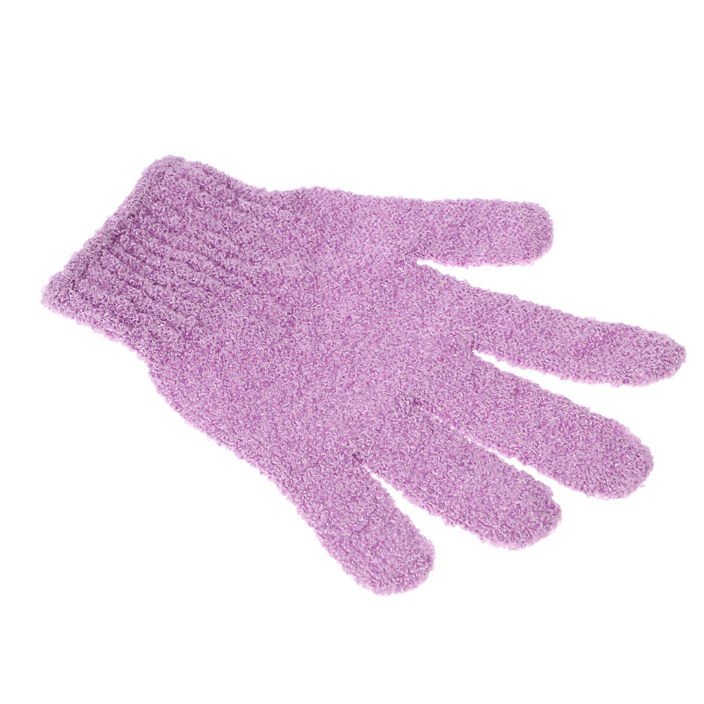 Мочалка перчатка тм ЮL с отшелушивающим эффектом, полиэстер, 18см, 5 цветов, МС24-06, арт.№ 361-150