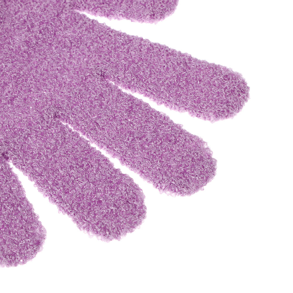 Мочалка перчатка тм ЮL с отшелушивающим эффектом, полиэстер, 18см, 5 цветов, МС24-06, арт.№ 361-150