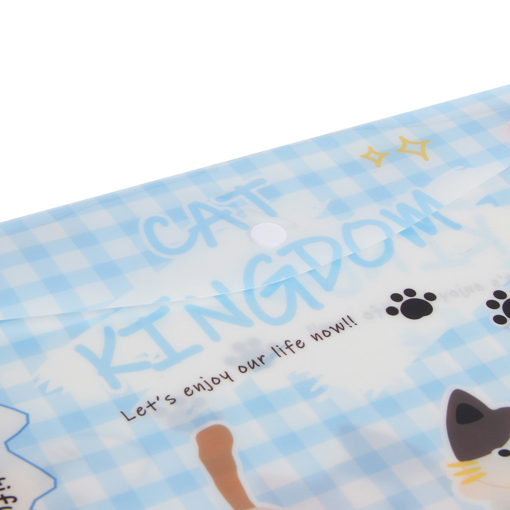 Папка с кнопкой А4 33х23см, "Единорожка/Котики", 200мкм, ПП, 2 дизайна, арт.№ 524-357